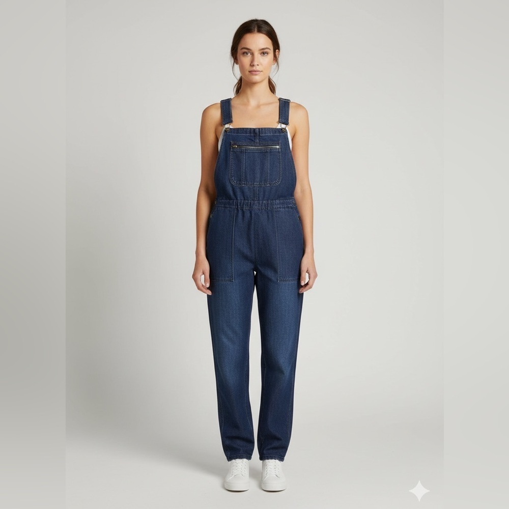Fantastic Fawn Overalls Excellent Condition Chambray Dark Blue Wash Size M